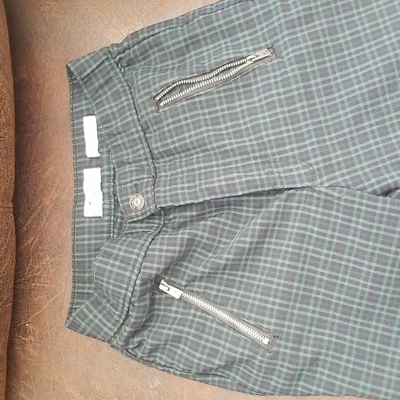 #R - Hollister Women Ultra High Rise Plaid Pants Blue Green Black Size S - Picture 7 of 11